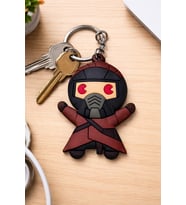 Mortal Kombat Kırmızı Siyah Ninja Figür Silikon Anahtarlık Unisex