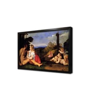 İnsanın Üç Çağı Titian Çerçeveli Mdf Tablo
