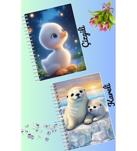 Büyülü tasarımlar defter seti 2 adet A4 boyutu 21*30 çizgili + kareli 60 syf