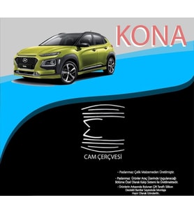 Hyundai Kona Uyumlu Krom Cam Çerçevesi 10 Parça (Karışık)