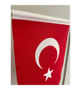20x30 cm Sopalı Türk Bayrağı – Alpaka Bez Kumaş (1 Adet)