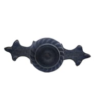 Antika Tarz Dekoratif Pirinç Çizgili Düğme - 35x100 mm, Büyük, Oksit