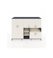 Kronos Dolap 13 Raflı 7 Kapaklı 220x59x163 Antrasit-Aytaşı