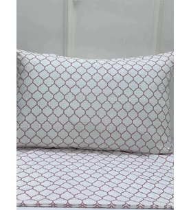 NİVEMESHOME PEMBE GEOMETRİK DESEN 2 Lİ YASTIK KILIFI KAPAKLI 50X70