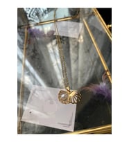 Gold Kadın İncili İstiridye Model Paslanmaz Çelik Kolye – 55 cm Zincir