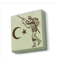Kurtuluş Savaşı Sembolik Baskılı Doğaltaş  Magnet(KRT-107)Buzdolabı Süsü