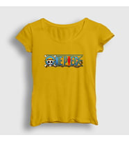 Presmono Kadın Sarı Anime One Piece T-Shirt 135062tt (Sarı)