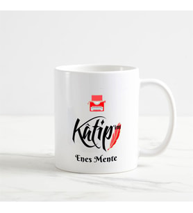 Katip Kupa Bardak (1. Tasarım) (Beyaz)