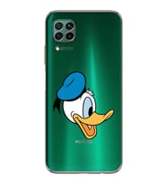 Huawei P40 Lite  Kamera korumalı Kapak Donald Duck Tasarımlı  Şeffaf Kılıf