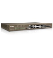 TENDA 24port 410W FULL PoE TEG5328P-24-410W GIGABIT 4X SFP Yönetilebilir Switch RackMount