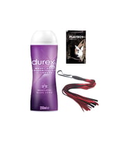 Durex Aloe Vera 2'si 1 Arada Masaj & Kayganlaştırıcılı Jel + Kırmızı Püsküllü Deri Kırbaç + Hediye