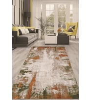 Dijital Kaymaz Taban Yıkanabilir Modern Renkli Salon Halısı Mutfak Halısı Yolluk ND-HT-714 (Çok Renkli)