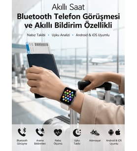 Dokunmatik Ekranı, Bluetooth Görüşme Desteği ve Akıllı Bildirim Özellikleriyle Teknolojiyi Bileğinize Taşıyan Akıllı Saat