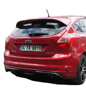 Ford Focus 3 HB 2012 - 2014 Arka Tampon Eki - Difüzör (Plastik)