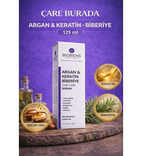 Biberiye & Argan & Keratin Saç Bakım Serumu 125 Ml (Durulanmaz)