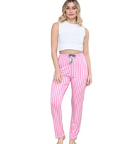 Pijama Altı Modal Ring Viskon Kumaş Çizgili-Pembe