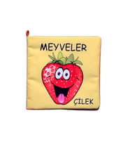 Tox Meyveler Kumaş Sessiz Kitap T049 - Bez Kitap , Eğitici Oyuncak , Yumuşak ve Hışırtılı