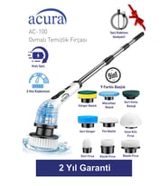 Acura AC-100 SpinScrubber 9 Başlıklı Şarjlı Temizlik Fırçası