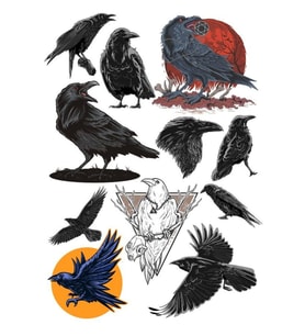 Karga Sticker Set-1 11 Parça Telefon, Tablet, Defter, Laptop Sticker