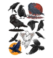 Karga Sticker Set-1 11 Parça Telefon, Tablet, Defter, Laptop Sticker