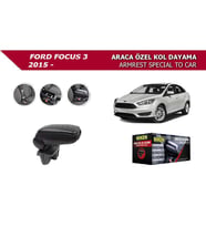 Ford Focus 3 2015 Araca Özel Kol Dayama Siyah (Siyah - Beyaz)