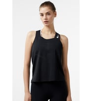Nike Dri Fit ADV Aeroswift Singlet Womens Tank Kadın Reflektörlü Koşu Antreman Atleti Siyah
