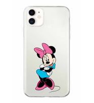 Apple iPhone 11 Uyumlu Kapak Minnie Mouse Tasarımlı Şeffaf Silikon Kılıf