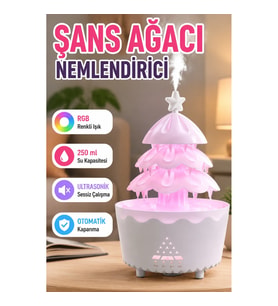 Şans Ağacı 250 ml Ultrasonik Aroma Difüzörü – RGB Işıklı Hava Nemlendirici