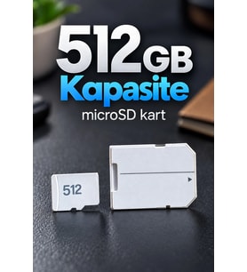 512 Gb Bellek Kartı Microsd Ve Sd Adaptör