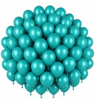 Turkuaz Renk Lateks Pastel Balon (30 cm) - 50 Adet