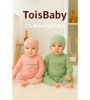 Tois Baby 2 Li Avantajlı Set Hediyelik Organik Hastahane Çıkışı Bebek Takımı 0-3 Ay