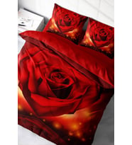 Kırmızı Kalpli Nevresim 3d Dijital Özel Tasarım Pamuk Saten Çift Kişilik Nevresim Takımı Red Heart