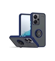 Xiaomi Redmi Note 13 Pro Plus Kılıf Montreal Yüzüklü Silikon Kapak - Lacivert
