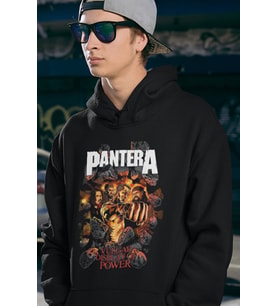 Vulgar Display Of Power Yazılı Unisex Oversize Pantera Hoodie