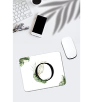 Tropik Desenli O Harfli Dikdörtgen Mouse Pad