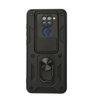 Xiaomi Redmi Note 9 Kılıf Pars Lens Yüzüklü Silikon - Siyah