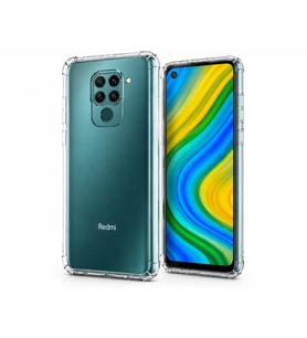 Logis Xiaomi Redmi Note 9 Uyumlu Şeffaf Silikon Kılıf Darbe Emici İnce Esnek TPU Telefon Koruyucu