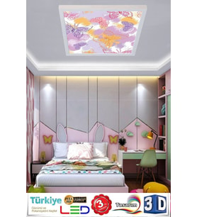 Modern Desenli Tavan Avize 60w Led Aydınlatma 60cmx60cm Yeni Modern Çerçeveli