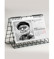 2027 Edebiyat Modern Masa Takvimi (Yeşil Tel)
