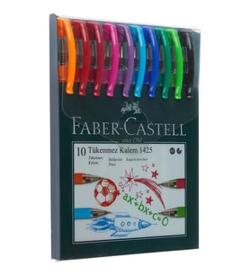 Faber-Castell 1425 Tükenmez Kalem Ailesi 10'lu Poşet