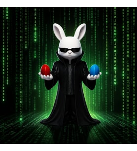 The BunnyTrix Dekoratif Tavşan Figürü Gizemli Tasarımlı Masaüstü Süs Sert Plastik Hediyelik