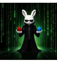 The BunnyTrix Dekoratif Tavşan Figürü Gizemli Tasarımlı Masaüstü Süs Sert Plastik Hediyelik
