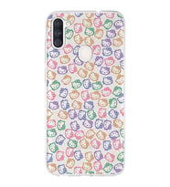 Samsung Galaxy A11  Uyumlu Kapak Hello Kitty Tasarımlı Şeffaf Silikon Kılıf
