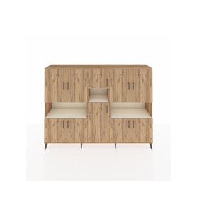 Hyperion Dolap 14 Raflı 10 Kapaklı 220x44x163 Çam-Çam/Aytaşı