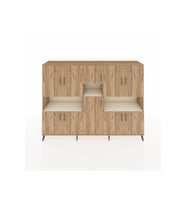 Hyperion Dolap 14 Raflı 10 Kapaklı 220x44x163 Çam-Çam/Aytaşı