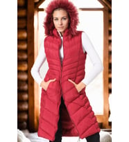 Z6725 DEWBERRY BAYAN YELEK-DÜZ BORDO