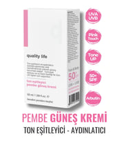 Renkli Güneş Kremi - Pink - Tone Up - Ton Eşitleyici Pembe Güneş Kremi - Aydınlatıcı Yüz Güneş Kremi