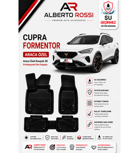CUPRA FORMENTOR E-TSI 2024 - 2026 Araca Özel Kauçuk 3D Profesyonel Oto Paspası