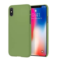 Apple iPhone XS İnce Mat Silikon Kılıf Yeşil