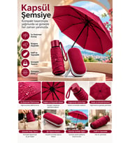 KAPSÜL ŞEMSİYE BORDO